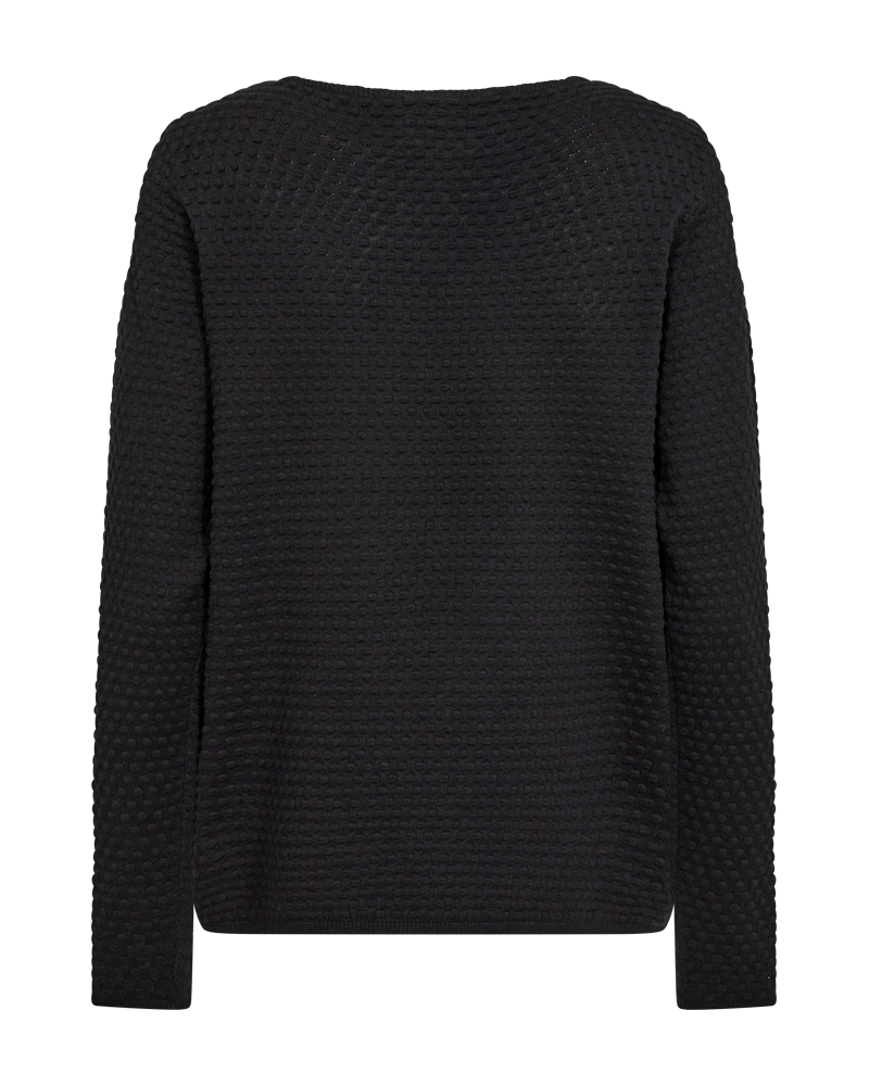 FQDODO - PULLOVER MIT GEPUNKTETER TEXTUR - SCHWARZ