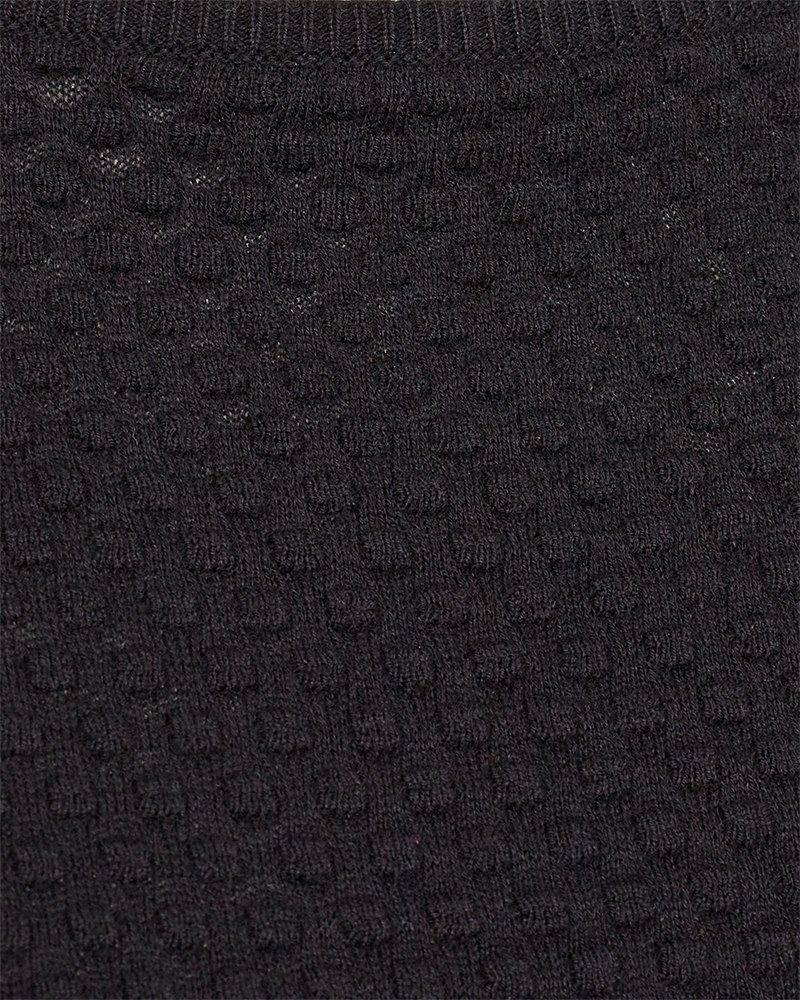 FQDODO - PULLOVER MIT GEPUNKTETER TEXTUR - SCHWARZ