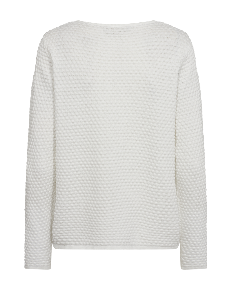 FQDODO - PULLOVER MIT GEPUNKTETER TEXTUR - WEISS