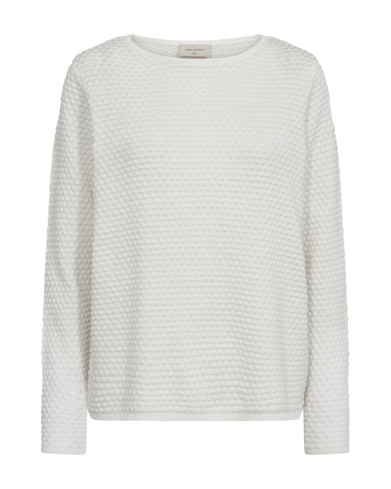 FQDODO - PULLOVER MIT GEPUNKTETER TEXTUR - WEISS