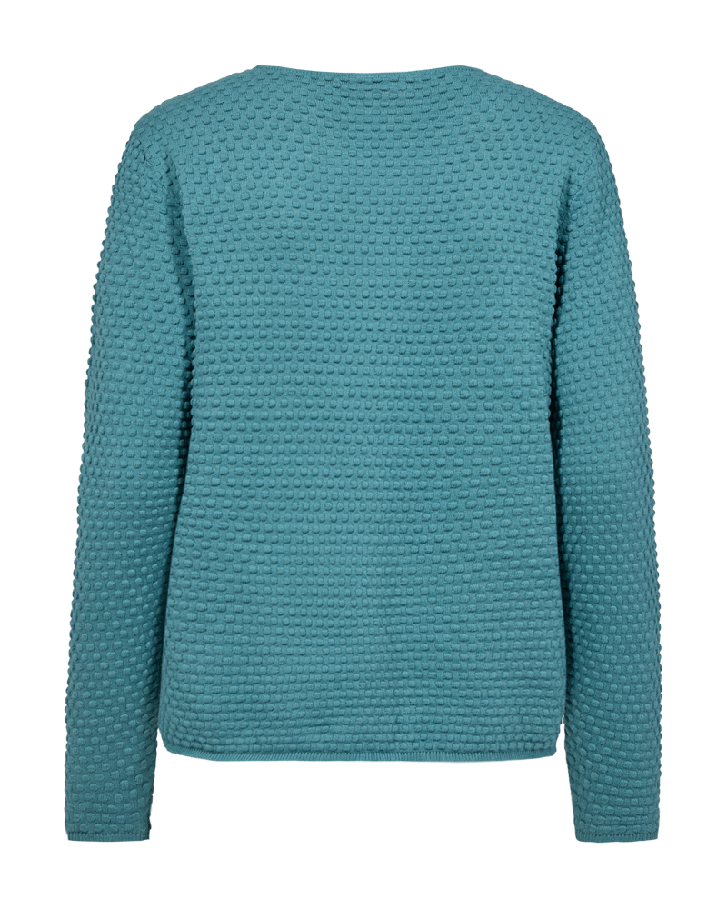 FQDODO - PULLOVER MIT GEPUNKTETER TEXTUR - BLAU