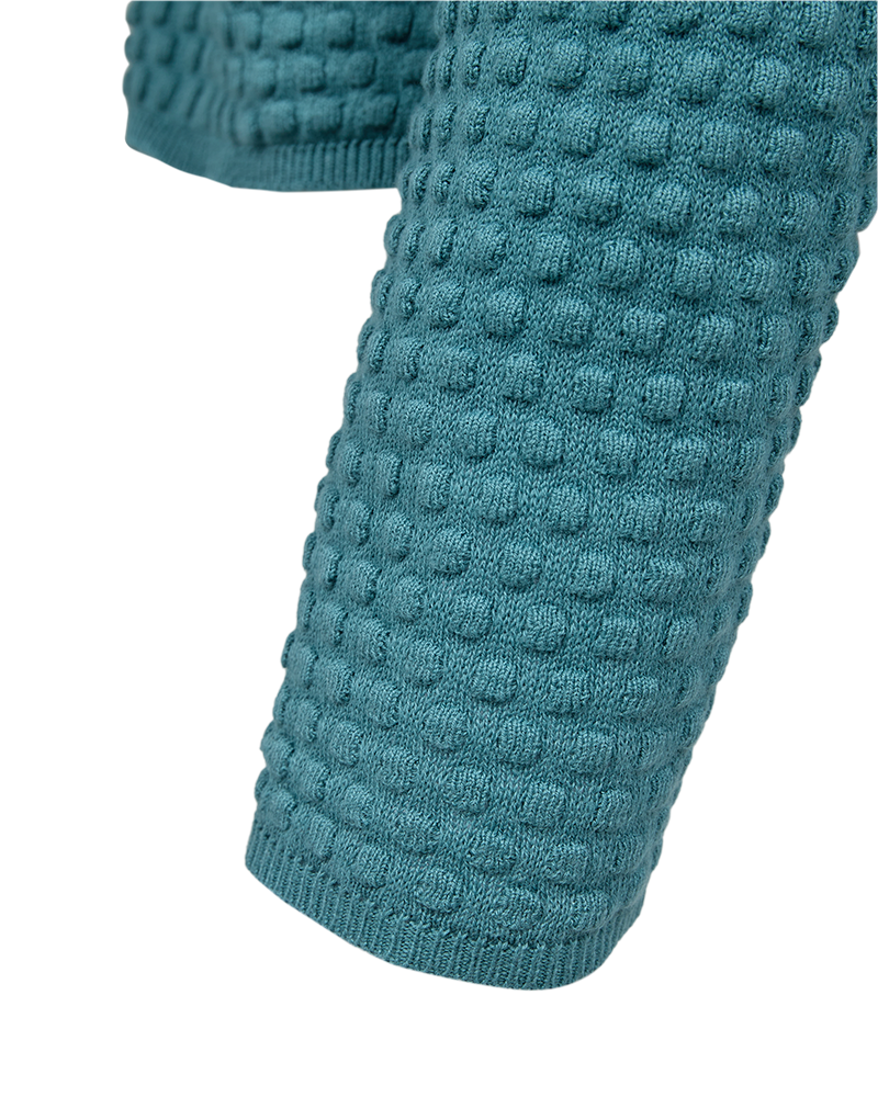 FQDODO - PULLOVER MIT GEPUNKTETER TEXTUR - BLAU