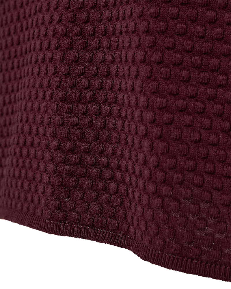 FQDODO - PULLOVER MIT GEPUNKTETER TEXTUR - BORDEAUX