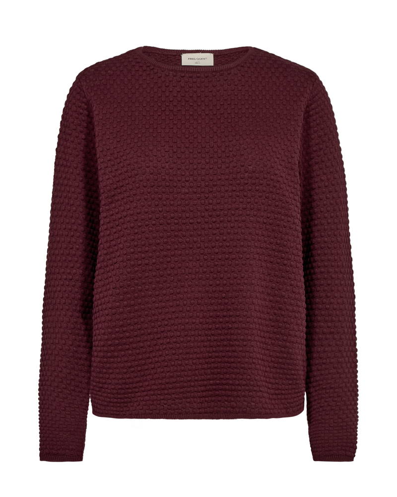 FQDODO - PULLOVER MIT GEPUNKTETER TEXTUR - BORDEAUX
