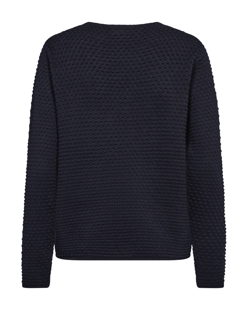 FQDODO - PULLOVER MIT GEPUNKTETER TEXTUR - BLAU