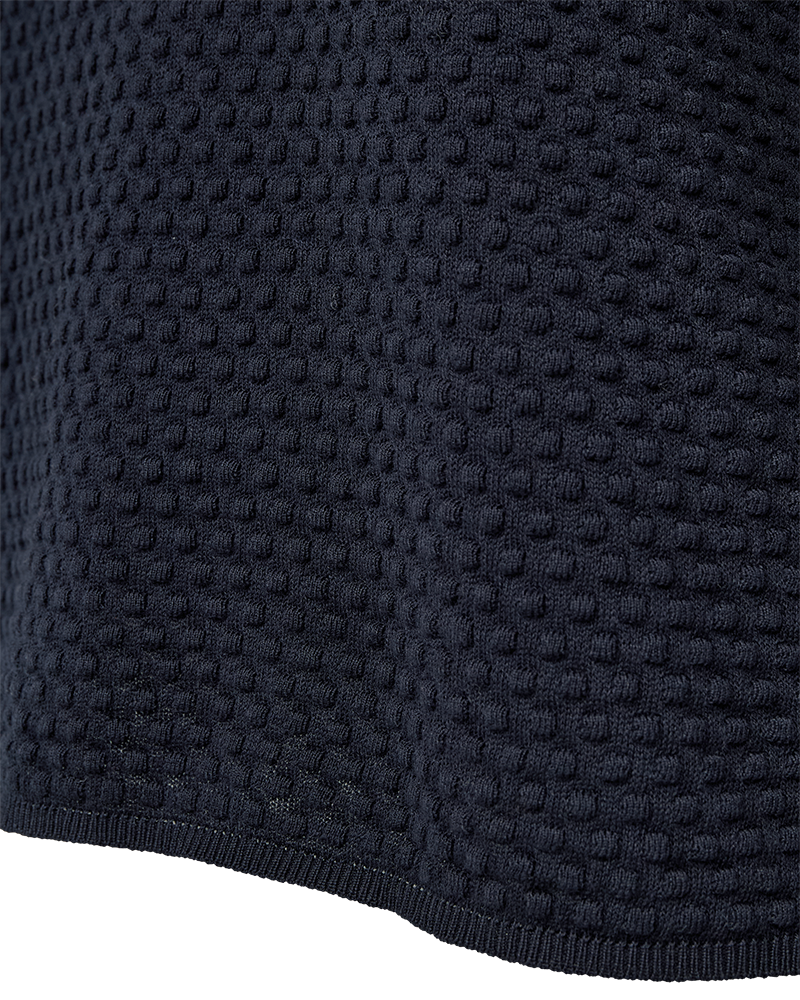 FQDODO - PULLOVER MIT GEPUNKTETER TEXTUR - BLAU