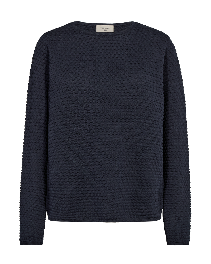 FQDODO - PULLOVER MIT GEPUNKTETER TEXTUR - BLAU