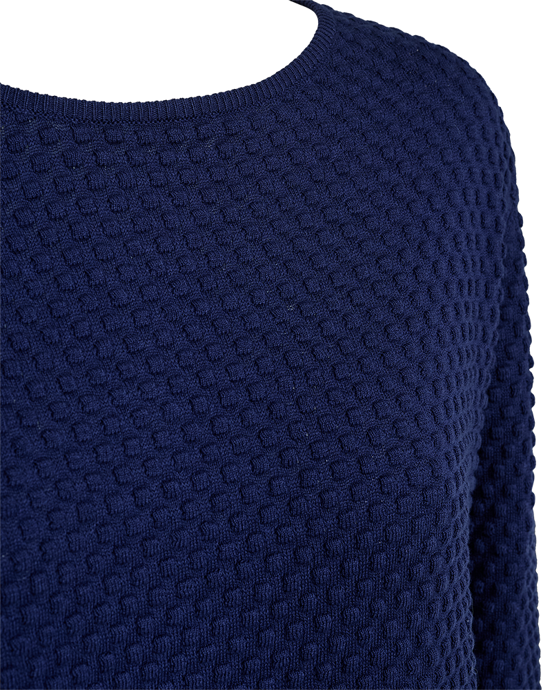 FQDODO – PULLOVER MIT STRUKTUR - BLAU