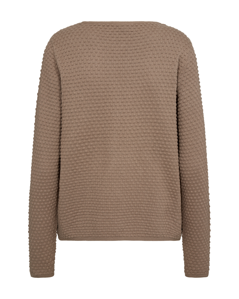 FQDODO – PULLOVER MIT GEPUNKTETER STRUKTUR - BRAUN