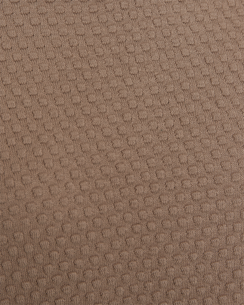 FQDODO – PULLOVER MIT GEPUNKTETER STRUKTUR - BRAUN
