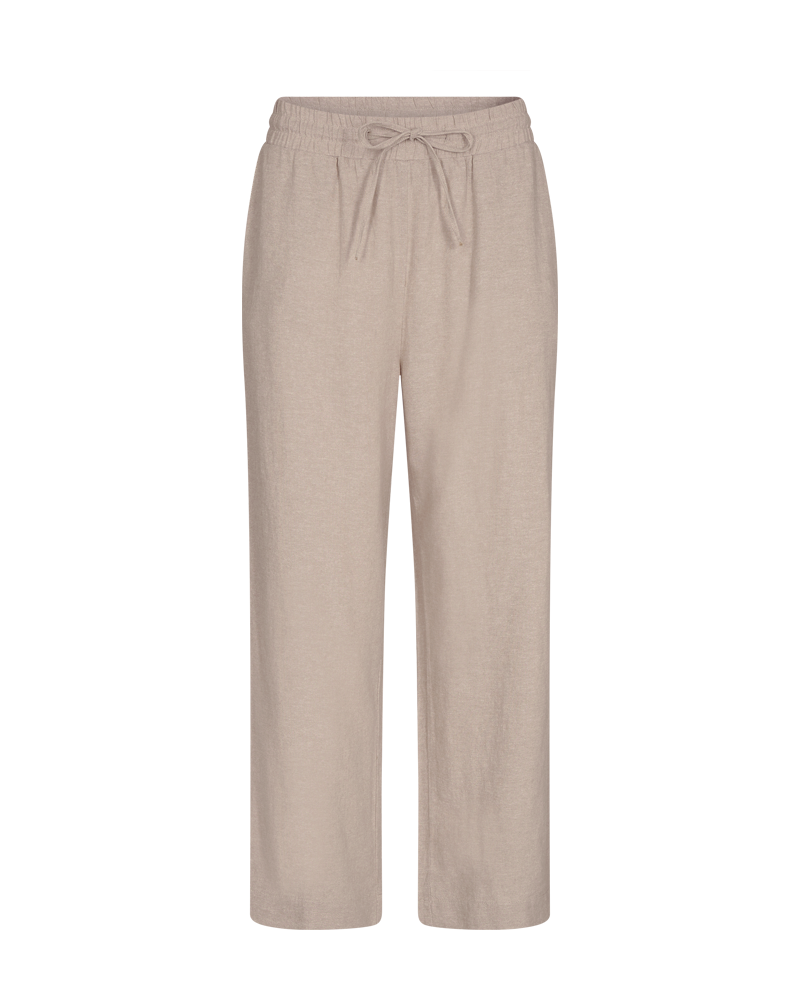 FQLAVA - KNÖCHELHOSE MIT LEINEN - BEIGE