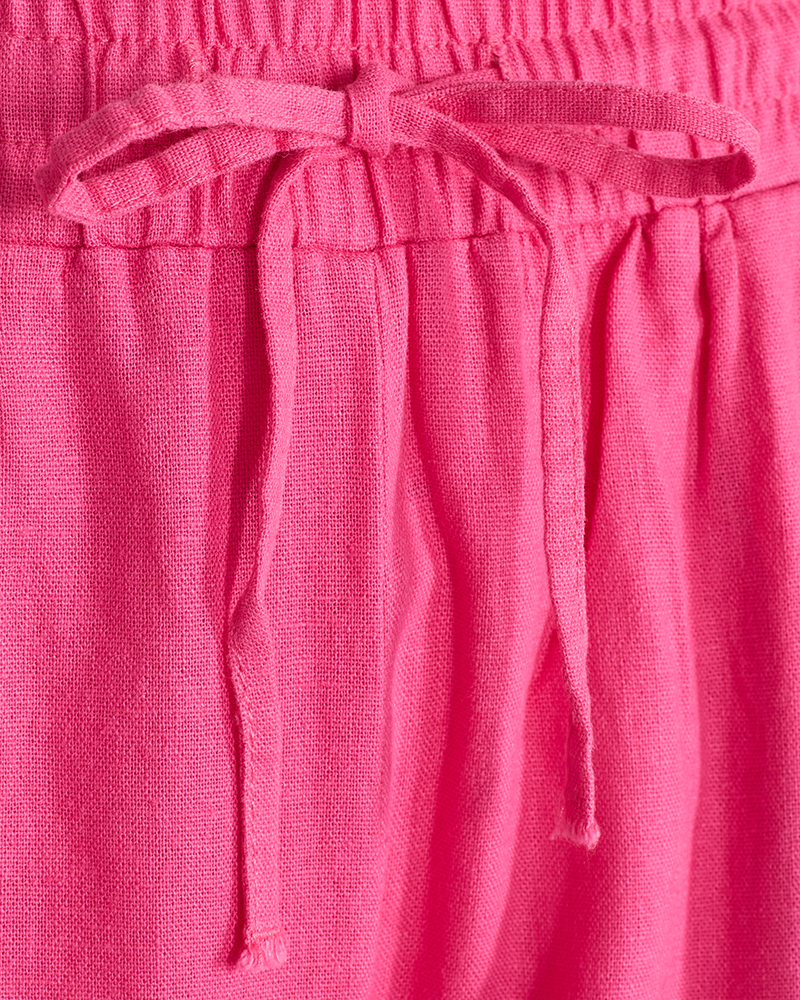 FQLAVA - KNÖCHELHOSE MIT LEINEN - ROSA
