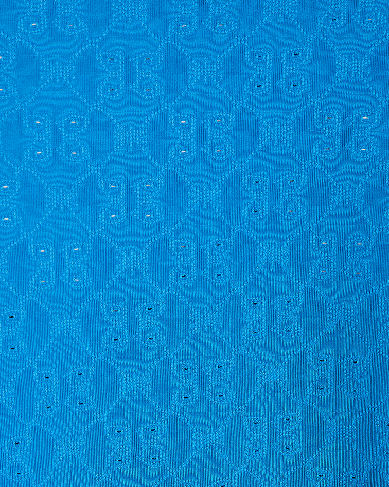 FQBLOND - BLUSE MIT BALLONÄRMELN - BLAU
