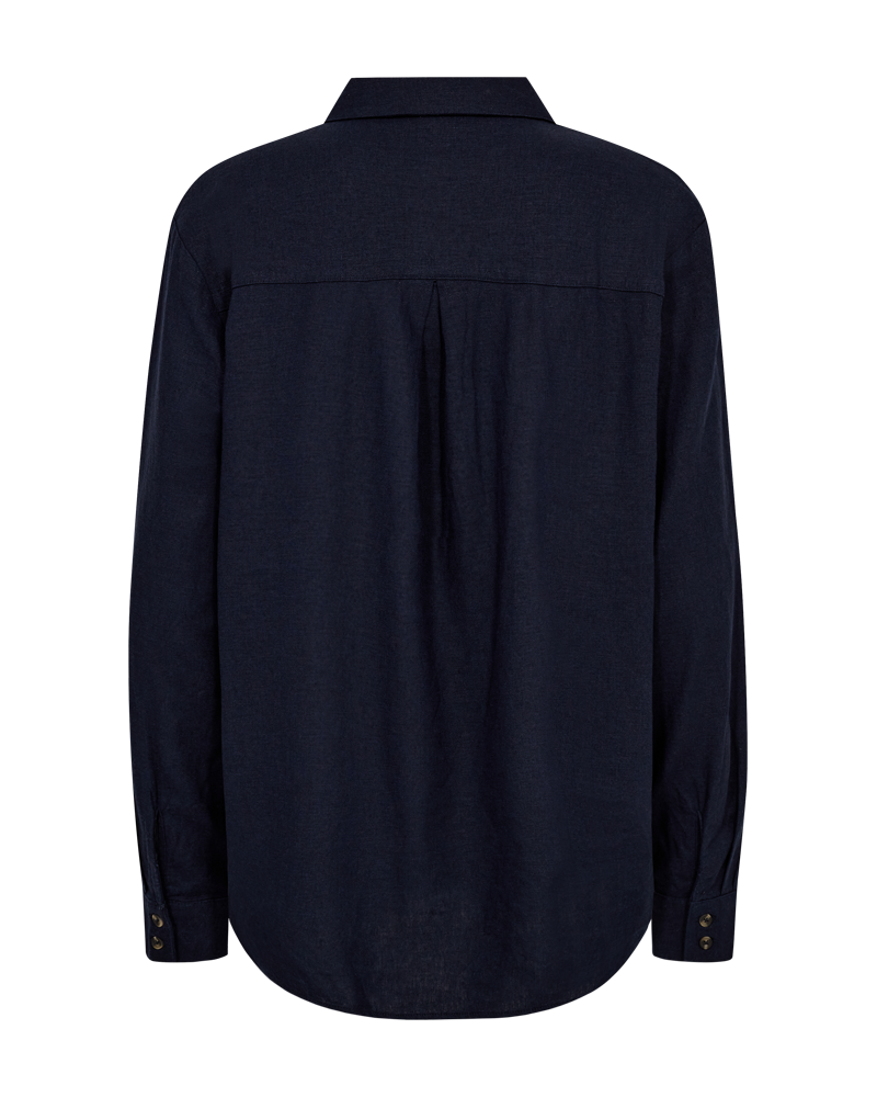 FQLAVA - HEMD MIT LEINEN - BLAU