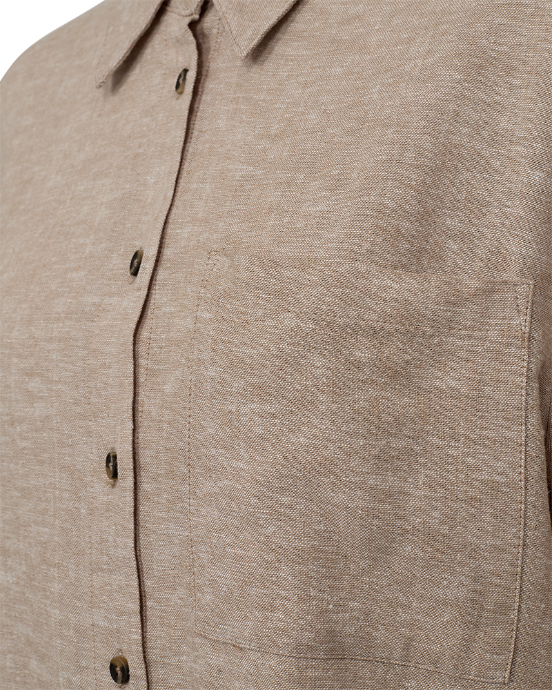 FQLAVA - HEMD MIT LEINEN - BEIGE