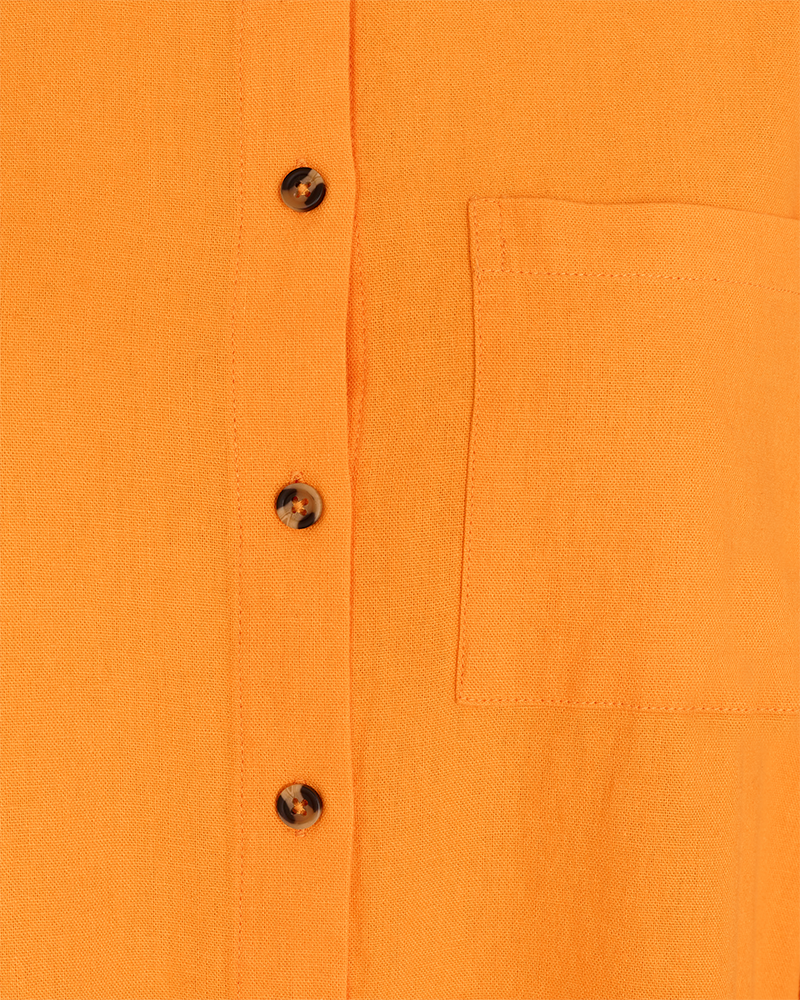 FQLAVA - HEMD MIT LEINEN - ORANGE