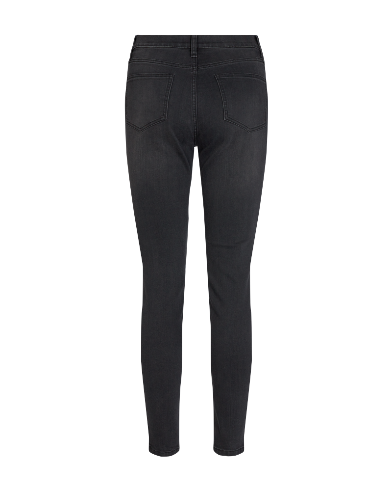 FQHARLOW - ENG GESCHNITTENE JEANS - SCHWARZ