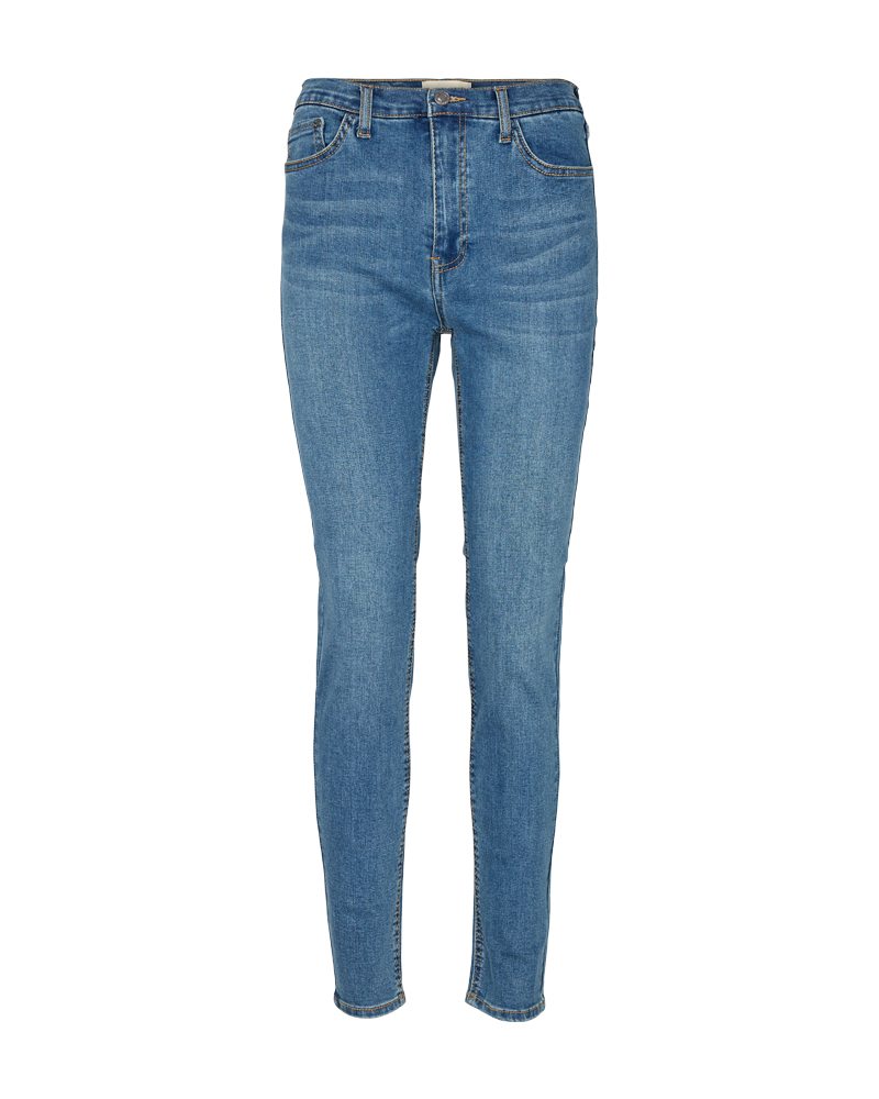 FQHARLOW - ENG GESCHNITTENE JEANS - BLAU