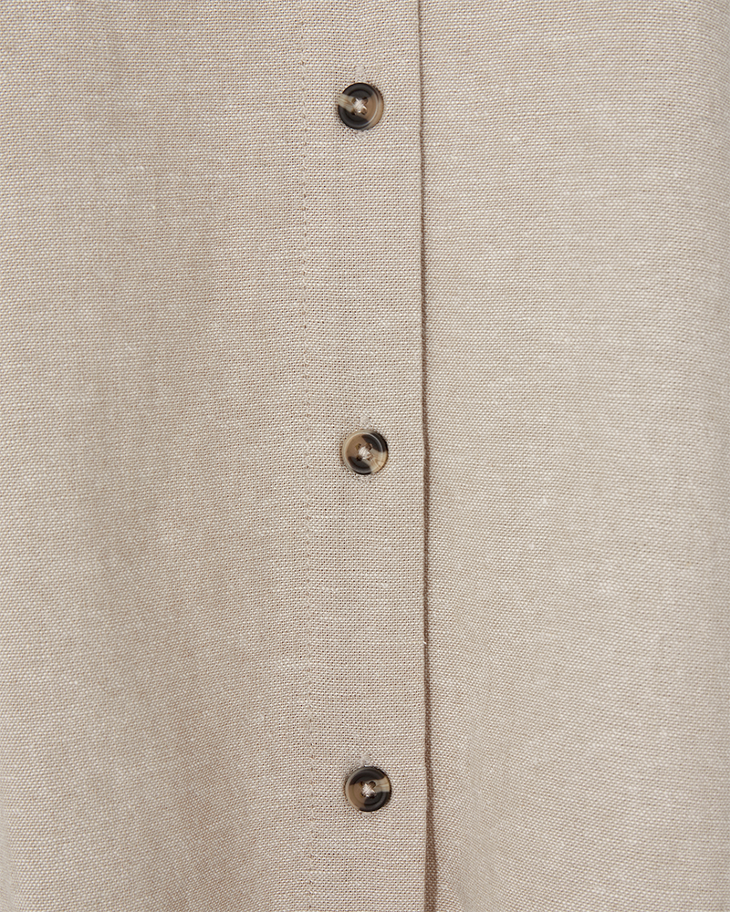 FQLAVA - HEMD MIT LEINEN - BEIGE