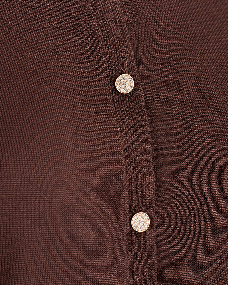 FQKATIE - CARDIGAN - BRAUN