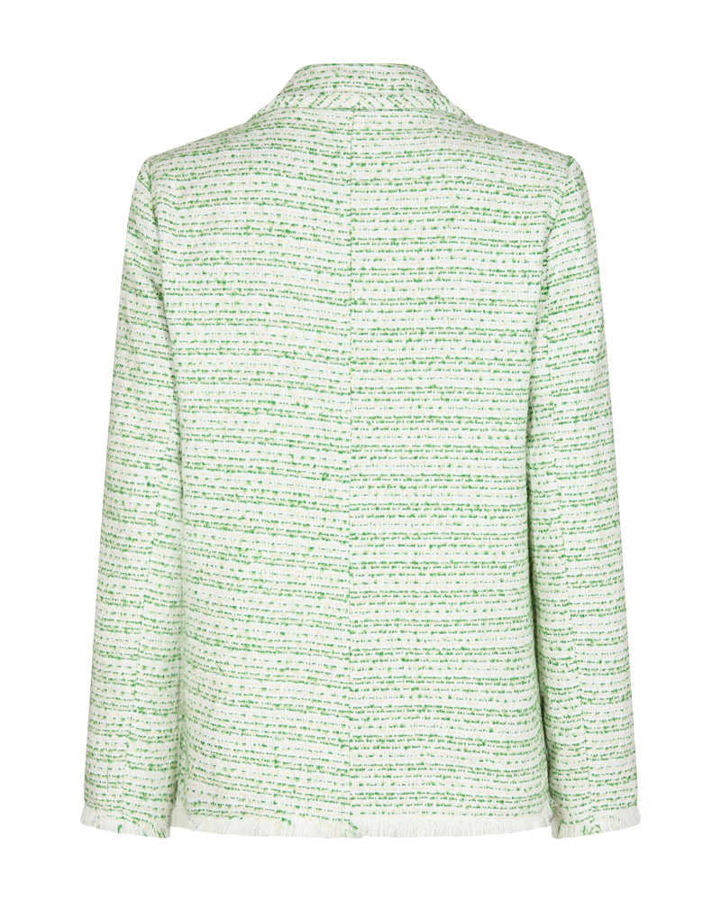 FQMOCA - JACKE MIT FRANSENDETAILS - GRUN