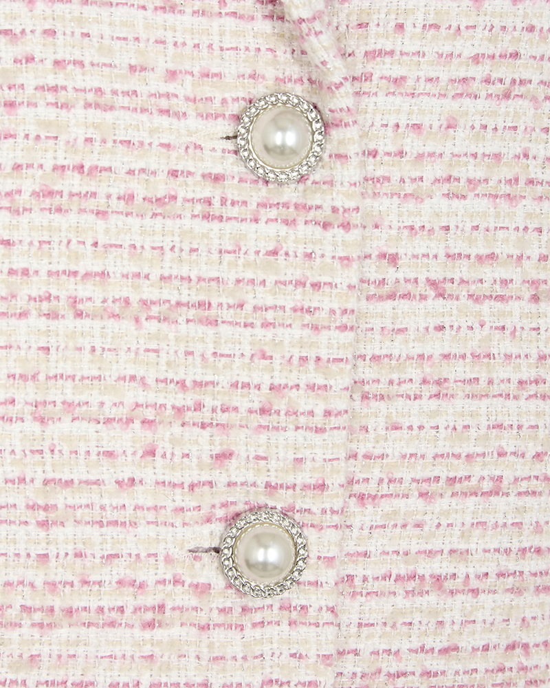 FQMOCA - JACKE MIT FRANSENDETAILS - ROSA