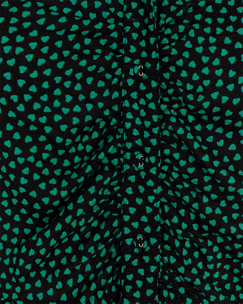 FQADNEY - KLEID MIT BLUMEN - SCHWARZ
