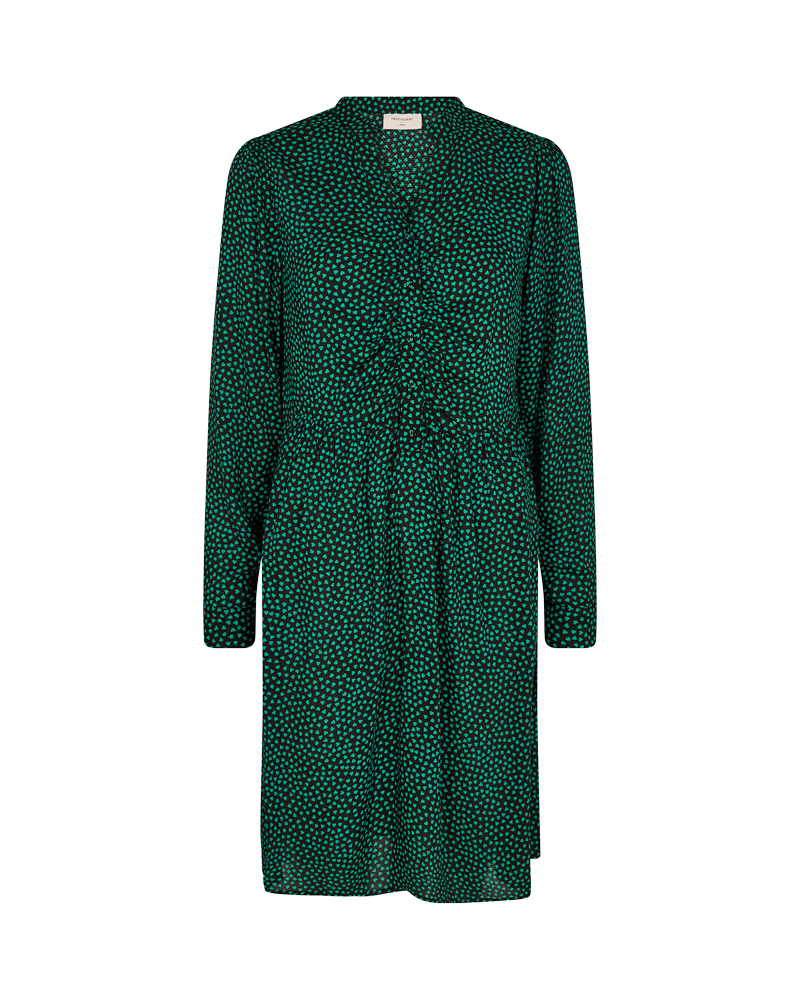 FQADNEY - KLEID MIT BLUMEN - SCHWARZ