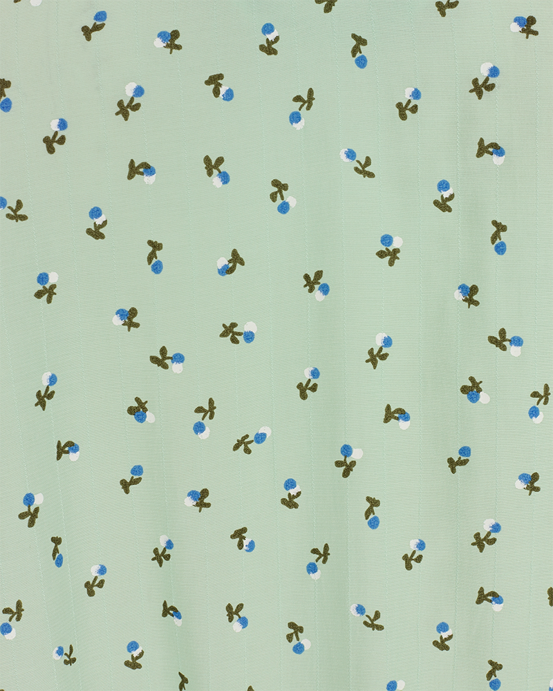 FQRALDA - KLEID MIT BLUMEN - BLAU