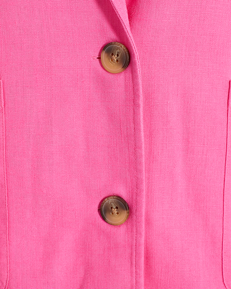 FQLUIGI - BLAZER MIT LEINEN - ROSA