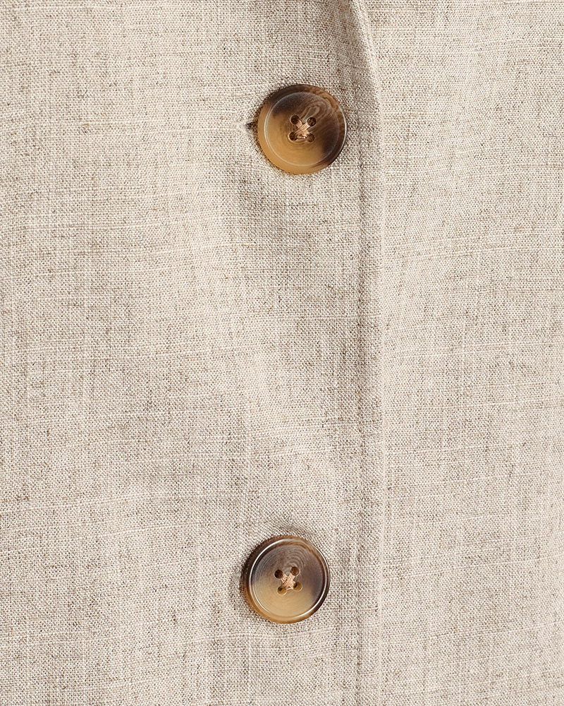 FQLUIGI - BLAZER MIT LEINEN - BEIGE