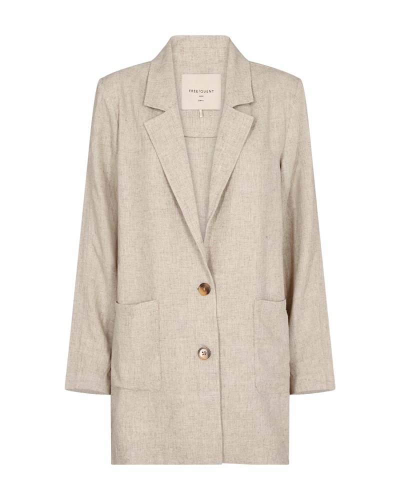 FQLUIGI - BLAZER MIT LEINEN - BEIGE