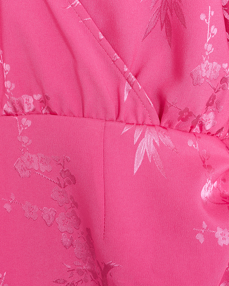 FQFRIA - KLEID MIT BLUMEN - ROSA