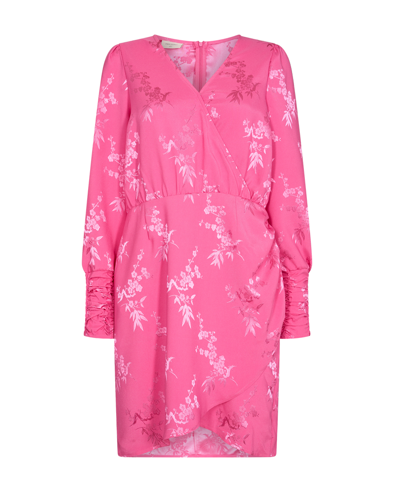 FQFRIA - KLEID MIT BLUMEN - ROSA