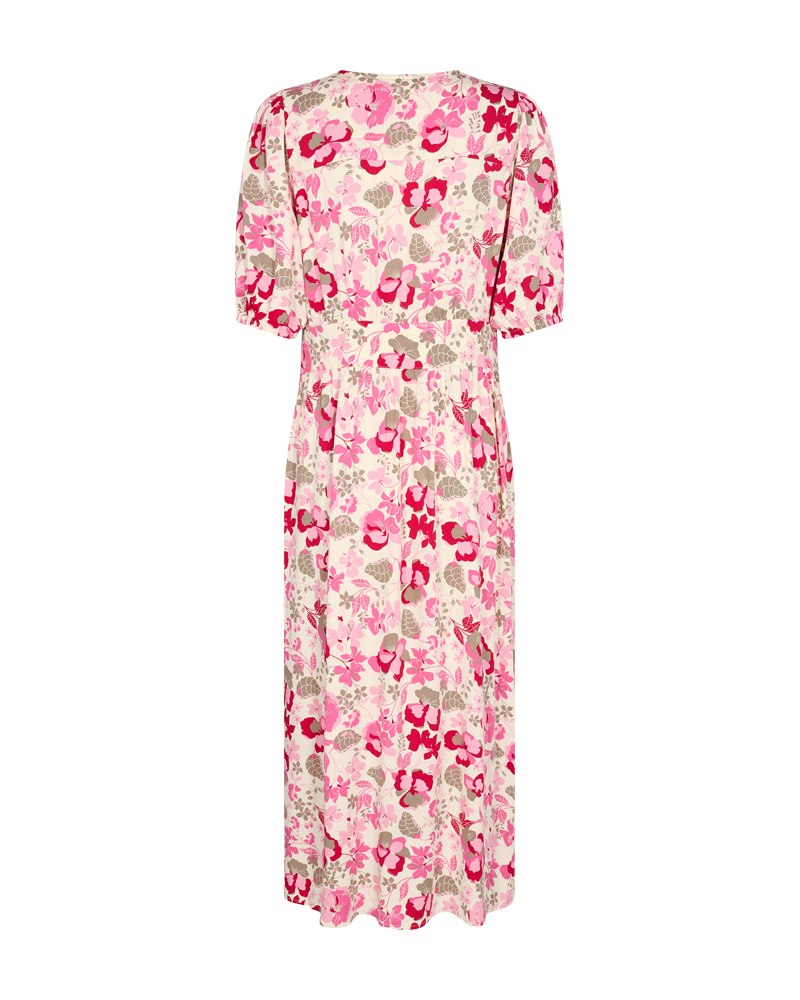 FQGELINE - KLEID MIT BLUMEN - ROT