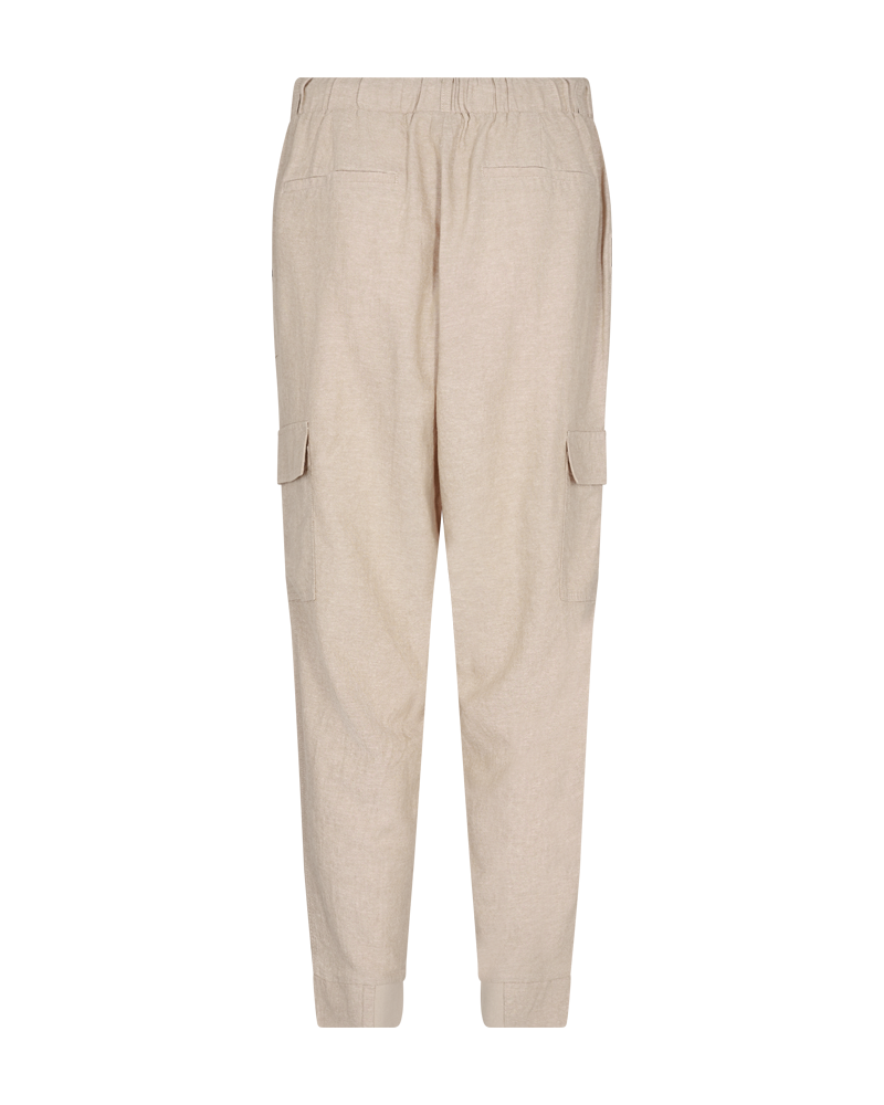 FQLAVA - HOSE MIT LEINEN - BEIGE