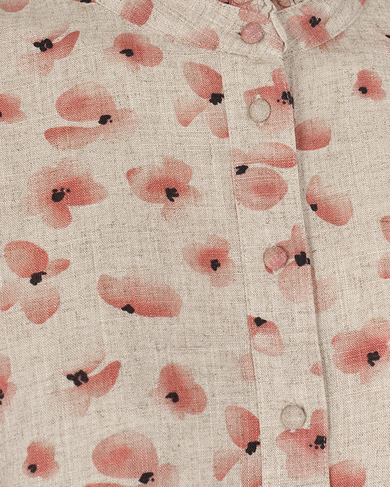 FQFLORAL - KLEID MIT BLUMEN - BEIGE