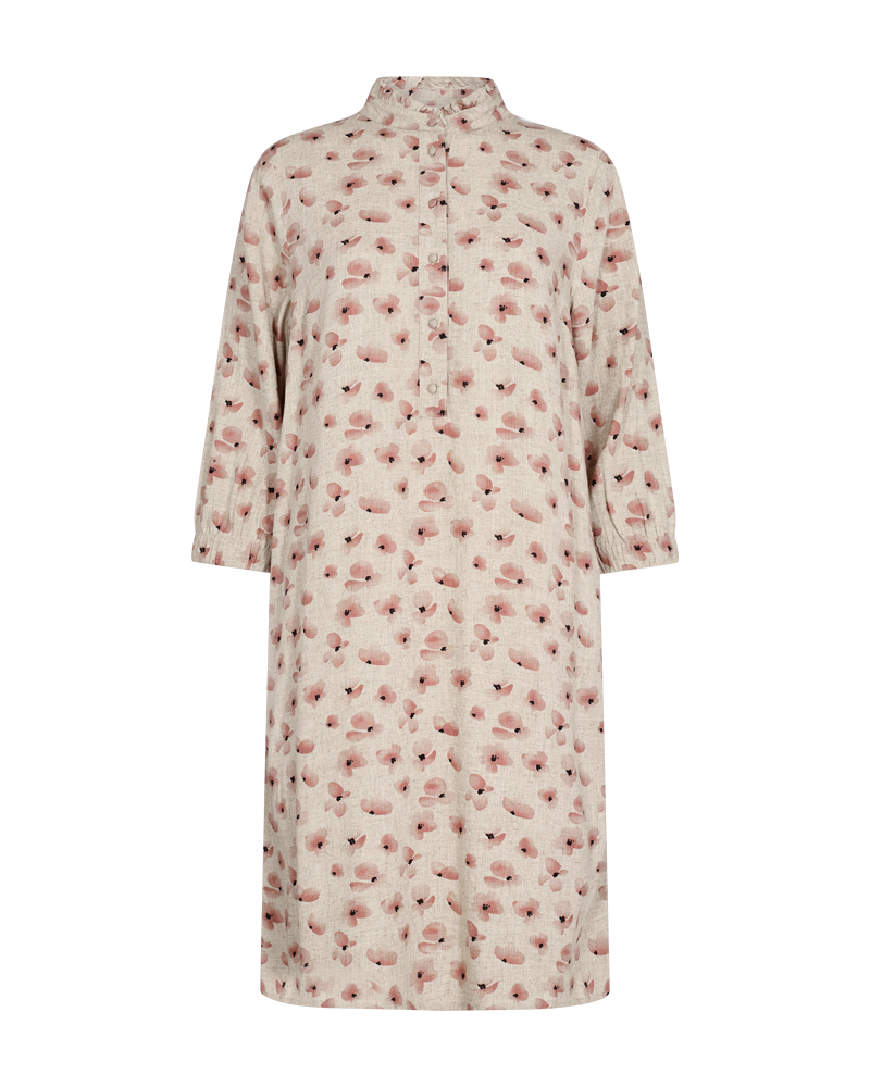 FQFLORAL - KLEID MIT BLUMEN - BEIGE