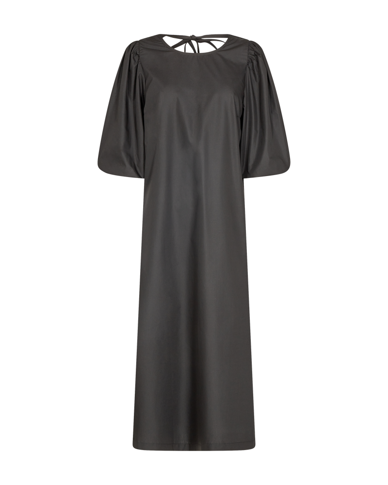 FQBAMELA - KLEID MIT BALLONÄRMELN - SCHWARZ