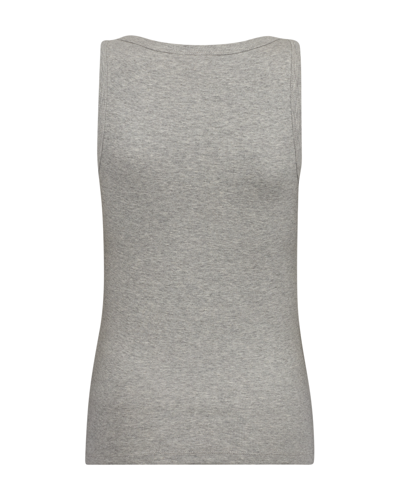 FQHI – RIPPENGESTRICKTES TOP - GRAU