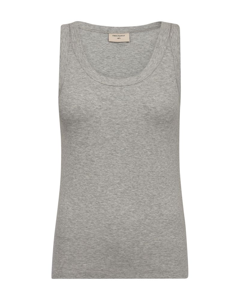 FQHI – RIPPENGESTRICKTES TOP - GRAU