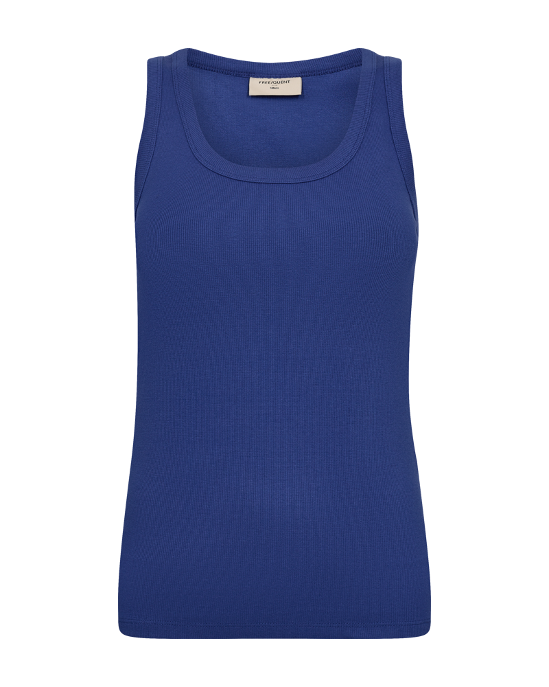 FQHI - TOP AUS RIPPSTRICK - BLAU