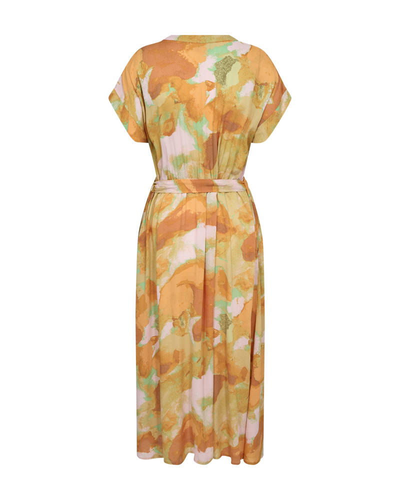 FQADNEY - KLEID - GRUN UND ORANGE