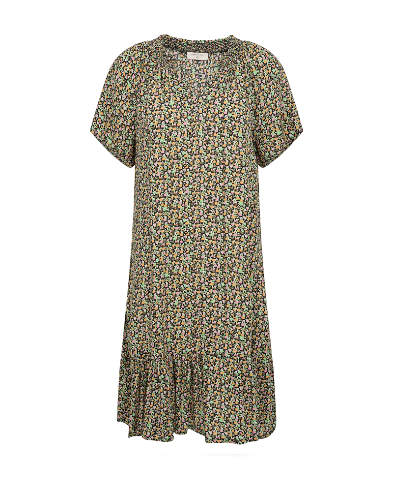 FQADNEY - KLEID - GRUN UND ORANGE