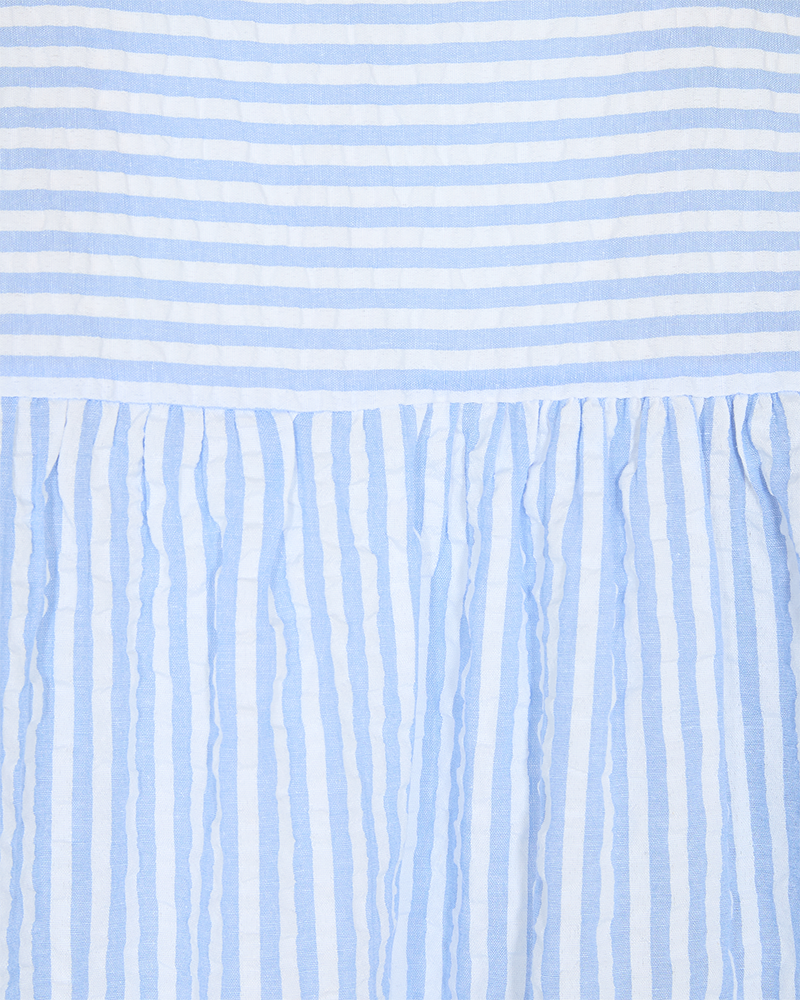 FQSOFIA - KLEID - BLAU UND WEISS