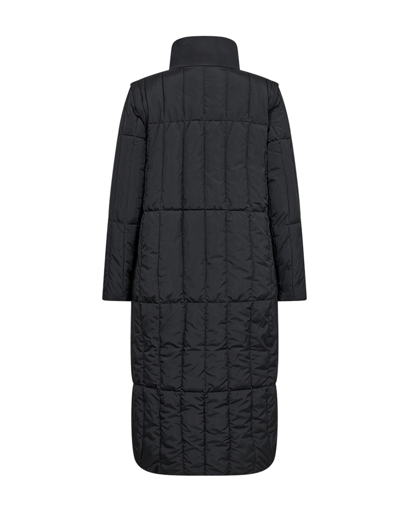 FQOLGA - STEPPJACKE MIT ABNEHMBAREN ÄRMELN - SCHWARZ