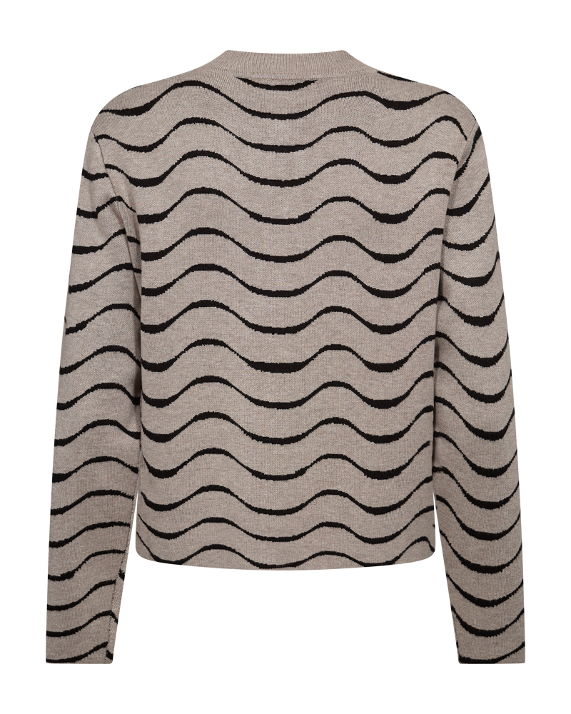 FQANI - CARDIGAN - BEIGE UND SCHWARZ