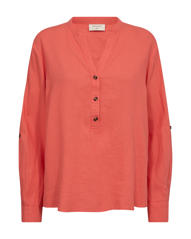 FQLAVA - HEMD MIT V-AUSSCHNITT - ORANGE