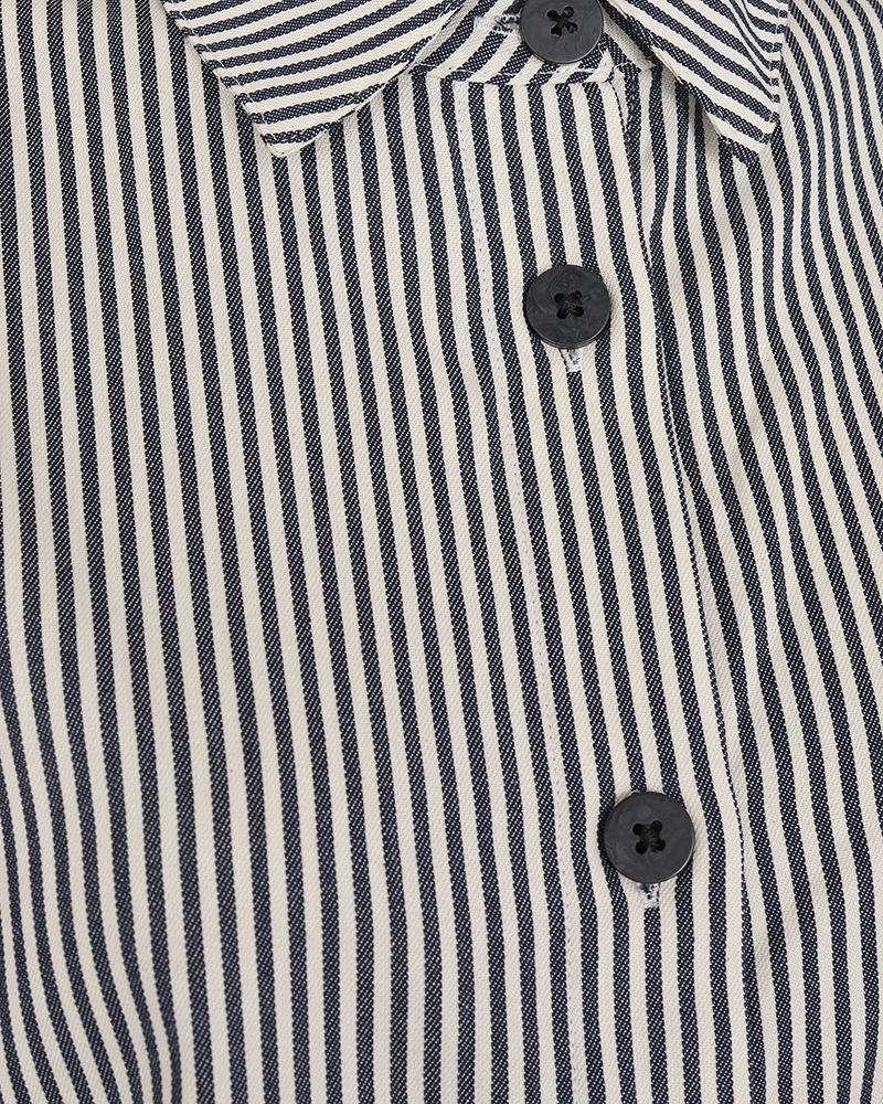FQMELLA - GESTREIFTE JACKE - BLAU UND WEISS