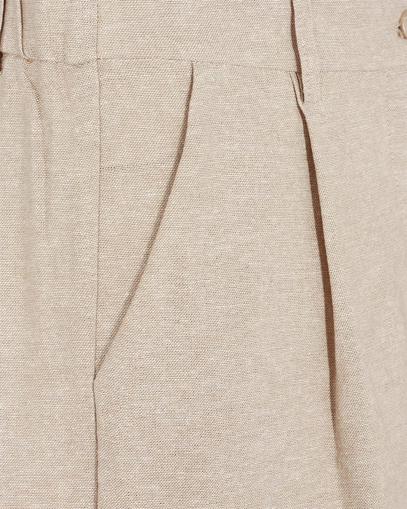 FQLAVA - SHORTS MIT LEINEN - BEIGE